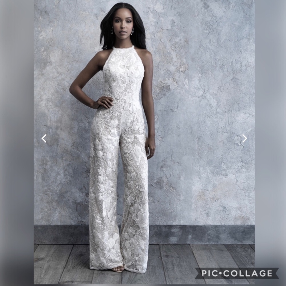 OLIVACEOUS - Open back embroidered jumpsuit